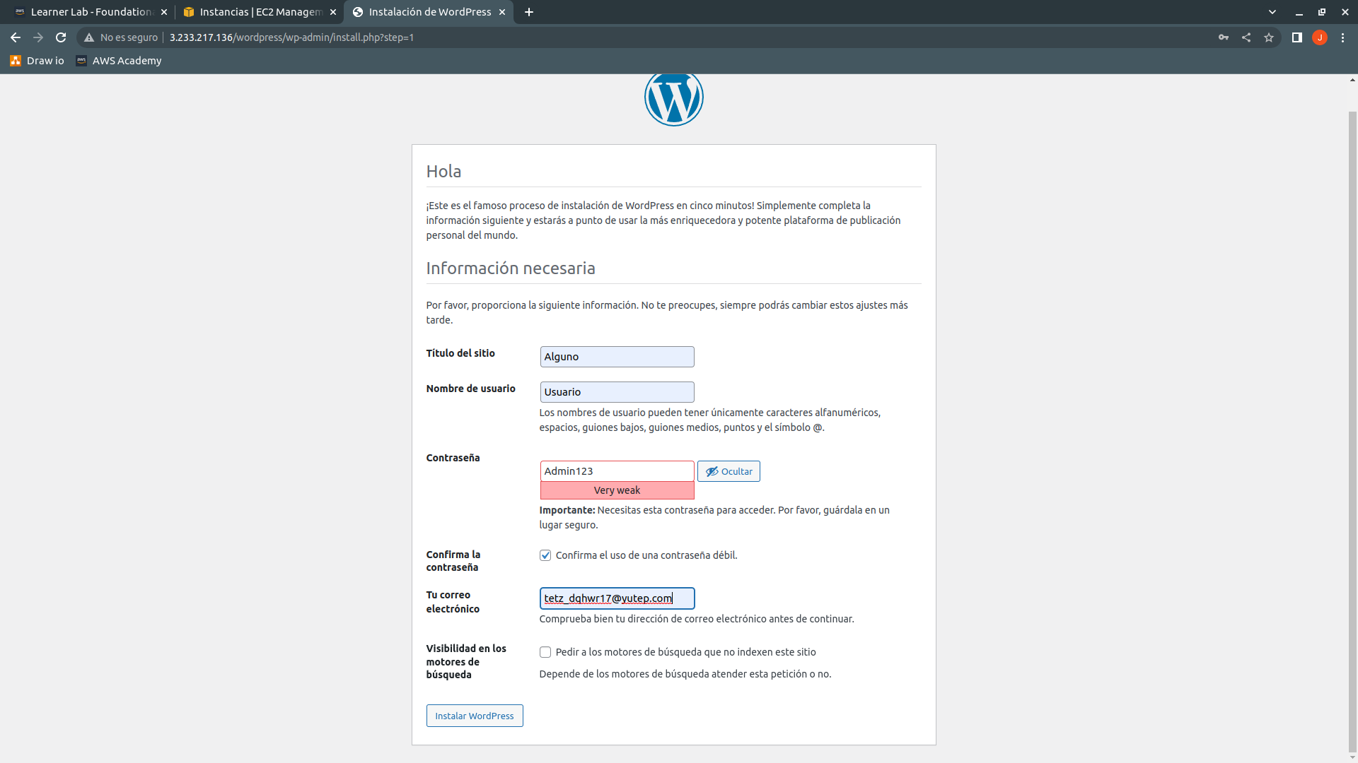 WordPress Configuration